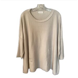 MER SEA ONE SIZE FITS ALL CREAM THE CATALINA TRAVEL SWEATER LAGENLOOK TUNIC TOP